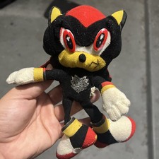 Sonic The Hedgehog SHADOW Plush Toy Network 2003 8 Used Sega
