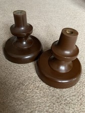 2 Catalin Bakelit Kunstharz Faturan DDR Tischlampe Phenol Lampenfuß Bakelite