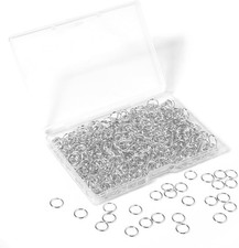 1000 Pcs 6mm Open Jump Rings Silver Plated for Jewelry 6mm,