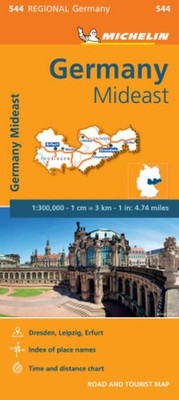 Germany Mideast - Michelin Regional Map 544 (Michelin Regional Maps) MICHELIN