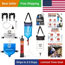 Gravity Water Filtration System   2 High Capacity Lightweight Hanging Bags fo...