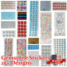 Gem Stickers Gemstone Rhinestones 3D Self Adhesive Craft Scrap Book Cards