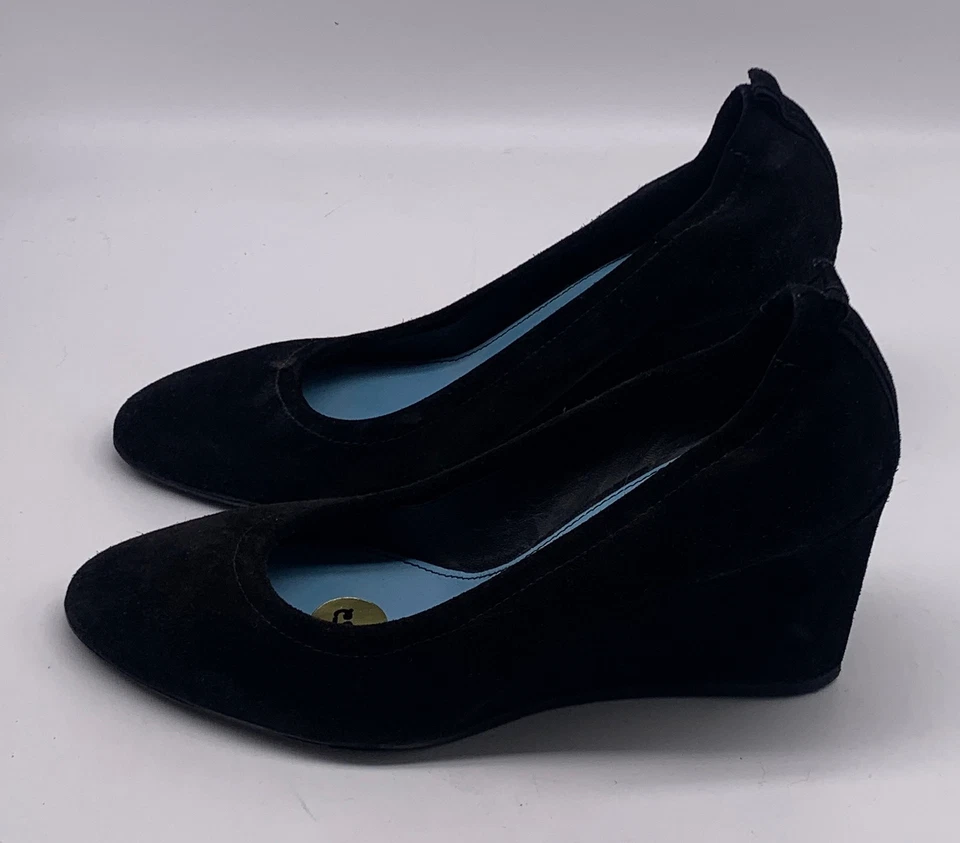 Lanvin Womens Black Suede Wedge Pumps sz 40.5 us 10.5 (Re-Soled & Tapped) - Изображение 3 из 4