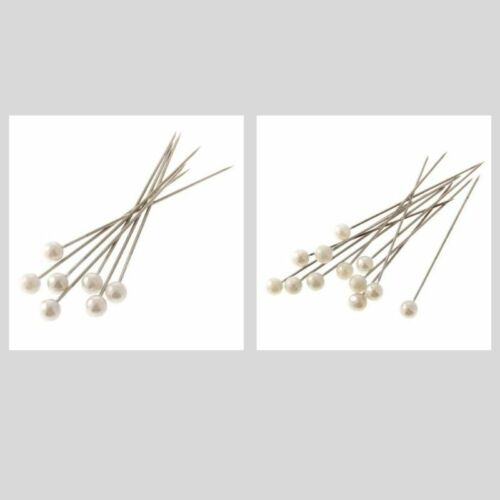 4mm Pearl Headed Florist Corsage Pins- 4cm Pin- 144pcs per pack- White or Cream - 第 1/3 張圖片