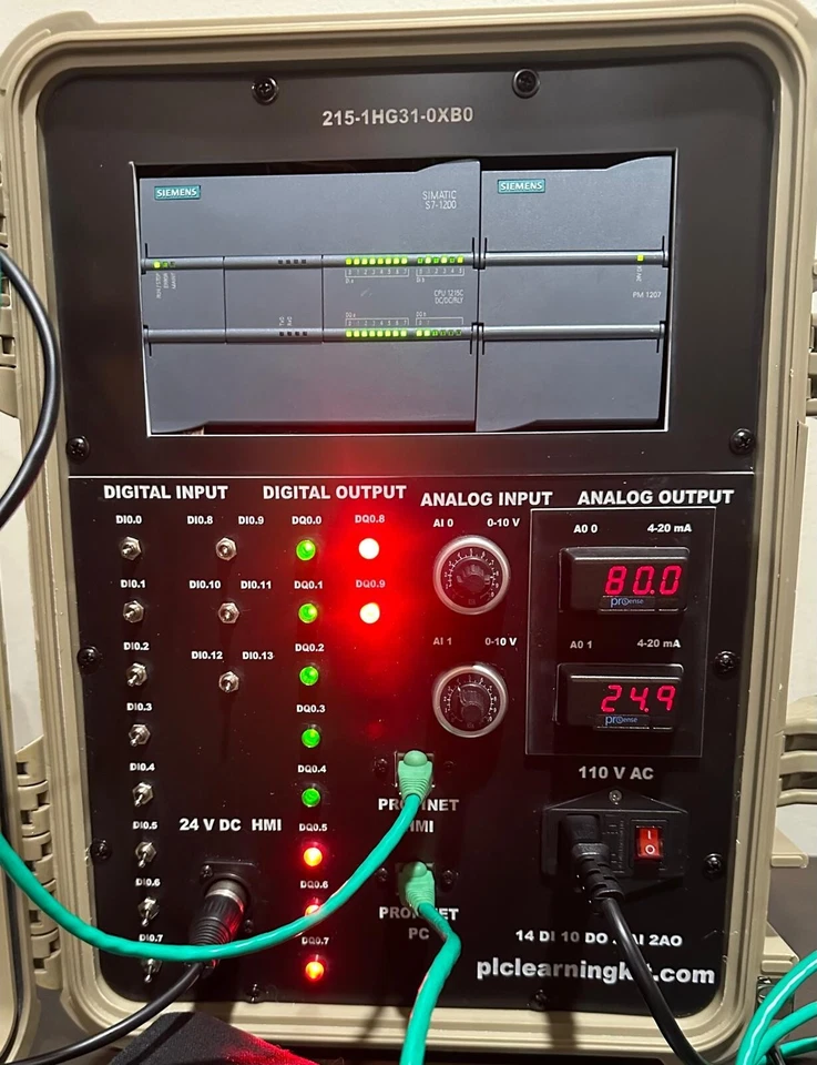 KIT DE ENTRENAMIENTO DE ENTRENADOR PLC PLC APRENDIZAJE SKU: SI-S-S7-1200-4HMI Foto 2 de 4