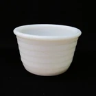 Vintage antique 1930s Art Deco beehive white milk glass Mixing Bowl 3 3/4" rare