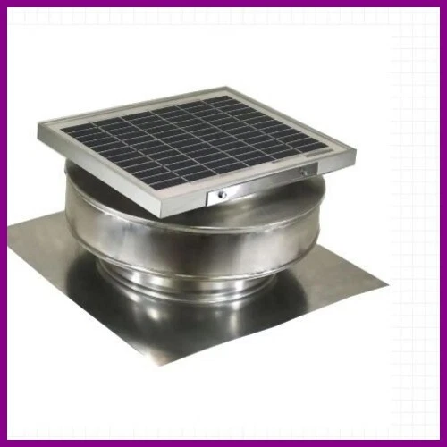 365 CFM Mill Finish 5-Watt Solar Powered Roof Mounted Exhaust Attic Fan |  eBay