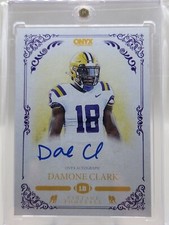 Damone Clark RC 2022 Onyx Vintage Blue Ink Auto Dallas Cowboys LSU Tigers