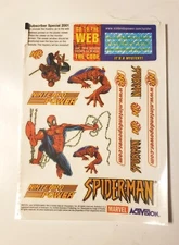 Nintendo Power Club Spiderman Stickers 2001 Marvel Disney MCU Activision 