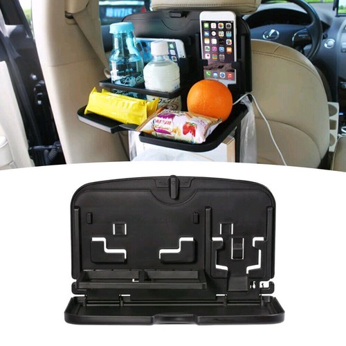 Universal Folding Car Accessories Back Seat Headrest Table Tray Cup Phone Holder - Picture 5 of 12