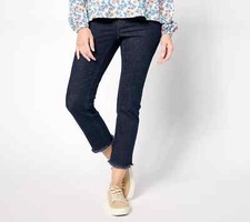 Denim  Co. Easy Stretch Petite Straight Leg Crop Jean Dark Wash 18P A630319