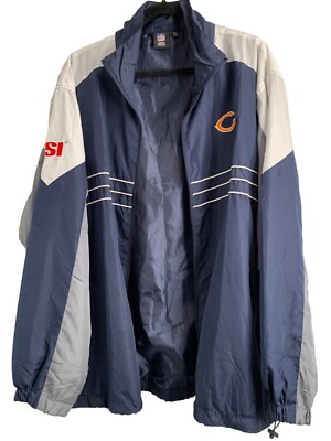ウォームアップウェア NFL Reebok Chicago Bears cottonjacket XL Reebok NFL Team XXL Chicago Bears Windbreaker Jacket Navy Grey