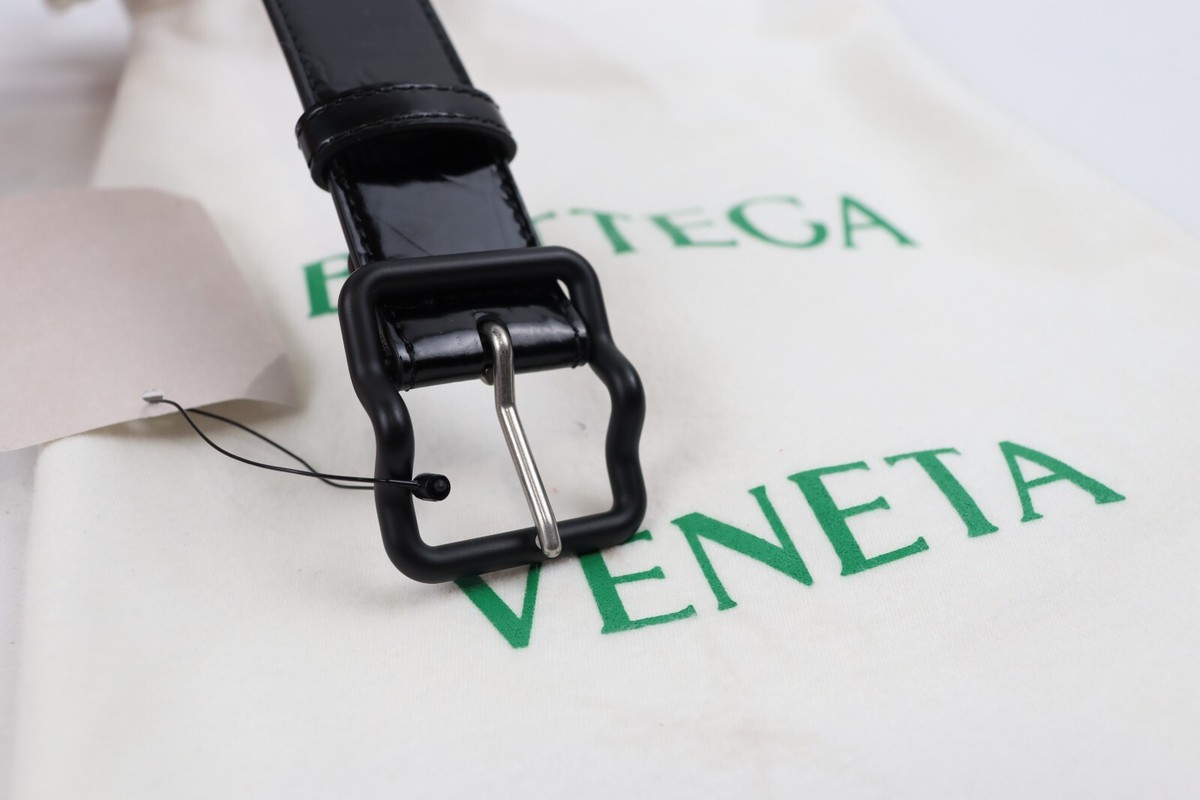 ◆BOTTEGA VENETA 24AW◆グリップ レザー ベルト /Black White◆ ◇BOTTEGA VENETA 24AW◇グリップ レザー ベルト /Black White