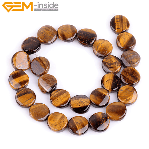 Heart Coin Drop Oval Stone Natural Yellow Tiger Eyebeads Jewelry Making 15" - Picture 82 of 92