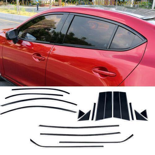 Mazda 3 Axela Sedan 2014-2018 Black Steel Window Sill Trim Molding Strip