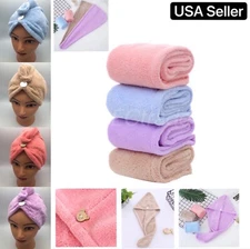 Super Absorbent Hair Drying Cap, Turban Twist Wrap Soft Towel