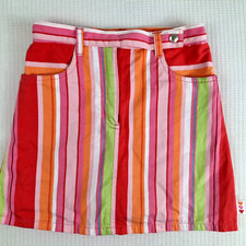 Vintage Gymboree Sugar Cookie Kids Girls' Size 8 9 Skort Striped Pink Adjustable