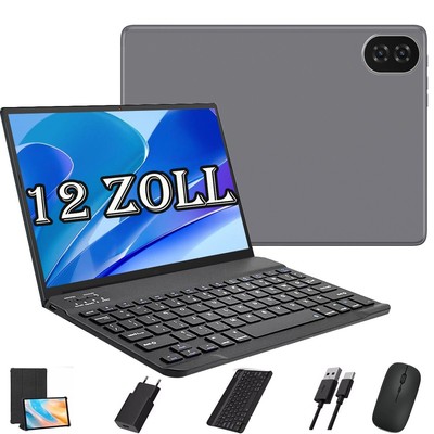 2024 New Tablet PC 12 Zoll Android 14 12GB/24GB RAM+256GB Octa-Core LTE&5G WiFi