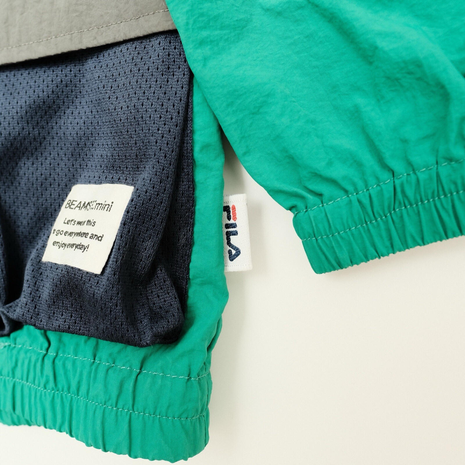 FILA X Beams Giappone Bambini Bambini Verde Frangivento Cerniera 3T 100cm