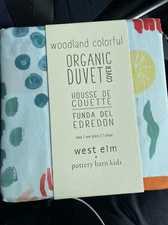West Elm X Pottery Barn Kids Woodland Colorful Duvet Cover Twin