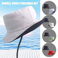 Unisex Oversize Double Sided Bucket Hat Outdoor Beach Sun Cap for Big Large Head
