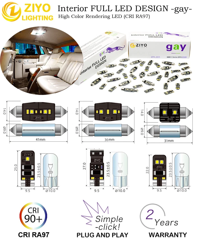 Kit de bombillas interiores LED de 19 piezas para Mercedes Benz Clase G 2013-2018 sin errores Foto 3 de 4
