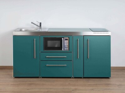Stengel Miniküche MPM 180 A Türkis mit Kühlschrank und  Mikrowelle 