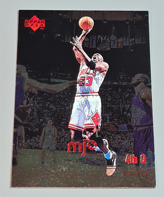 MICHAEL JORDAN # 128 MJ x 4Th Q Highlights 1998 Upper Deck Near Mint to Mint