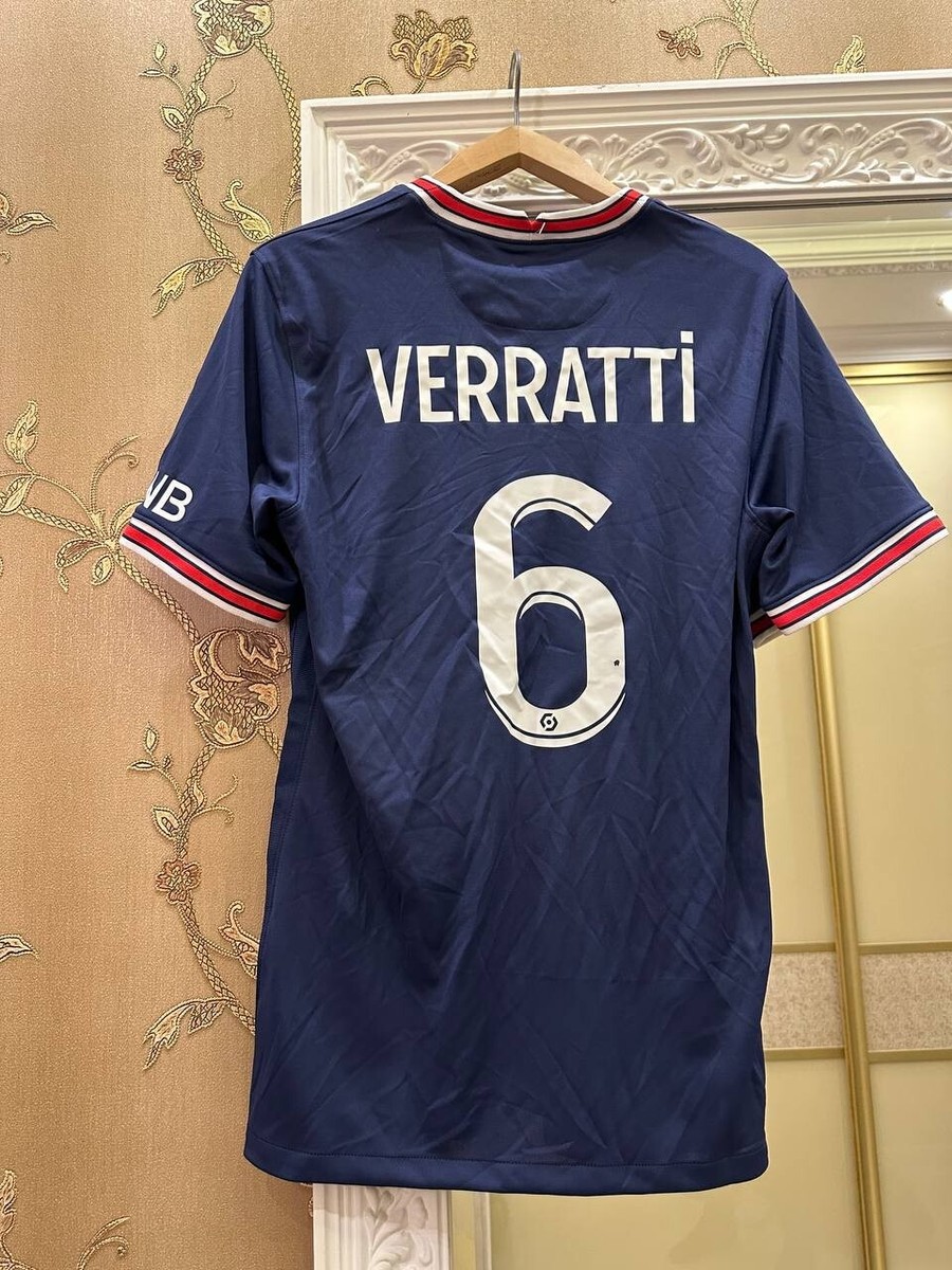 PSG 2021/22 Home Jersey #6 Veratti S Jordan Paris Saint