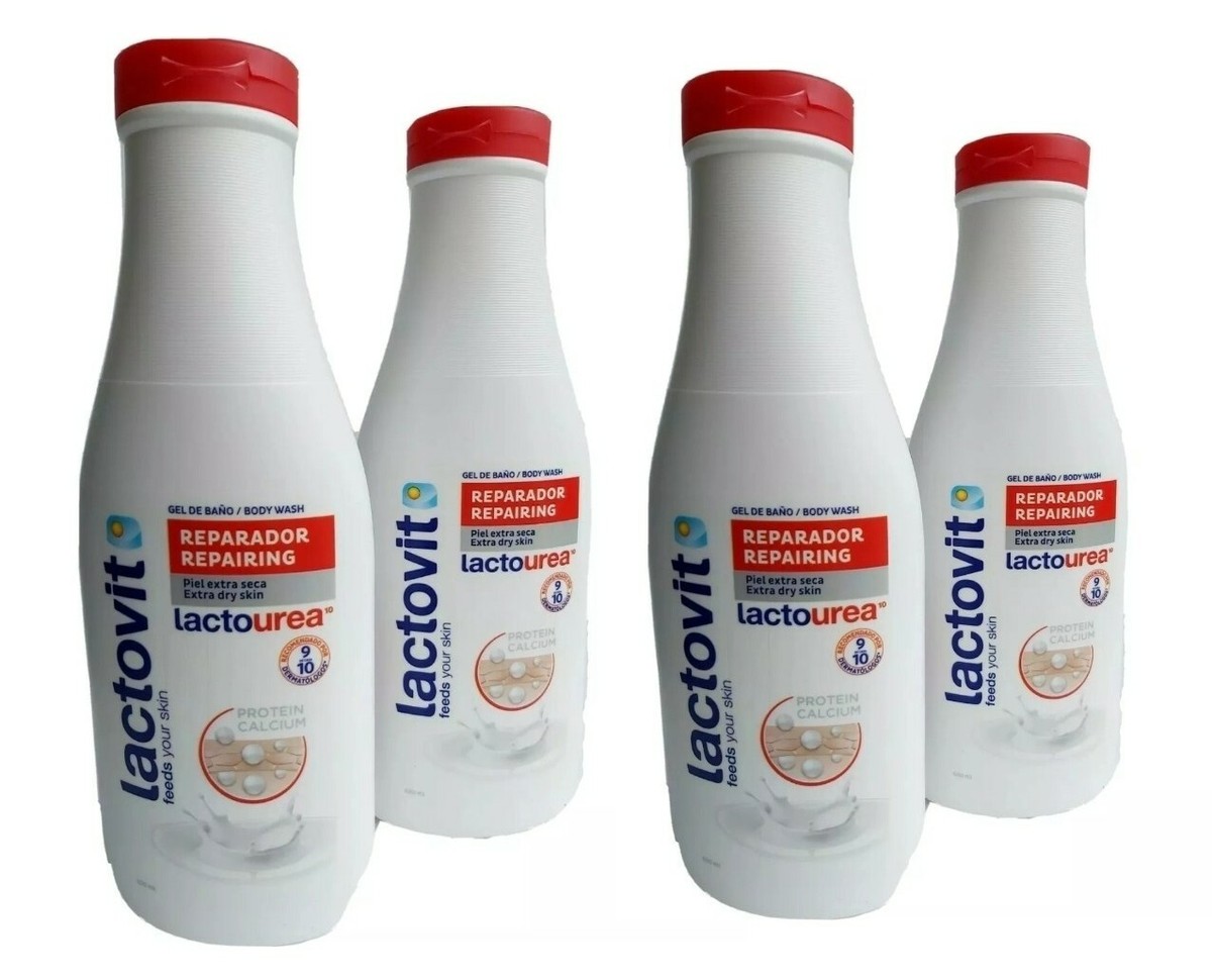 4 Packs/20.3 fl. oz.) LACTOVIT LACTOUREA BODY WASH PROTECTIVE