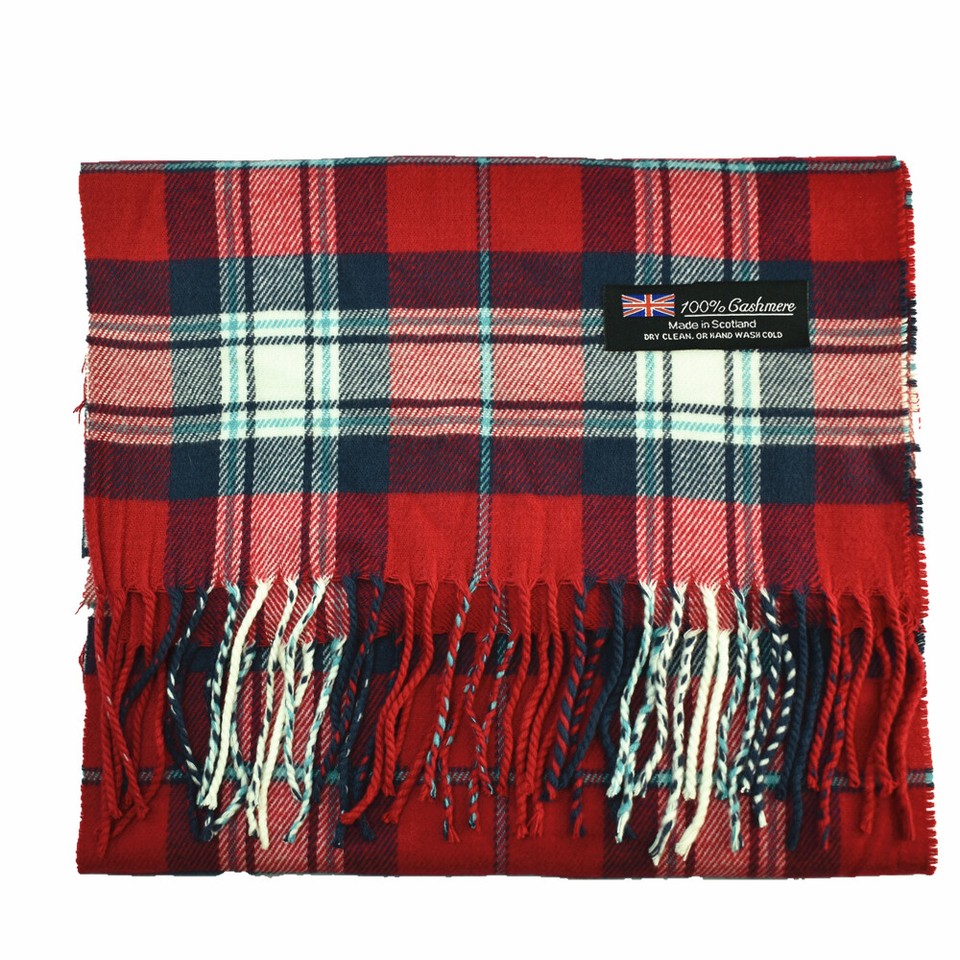 Wholesale Lot - 100% Cashmere Scarf | Thick Stripe Design | Super Soft | Unisex | Scotland Style