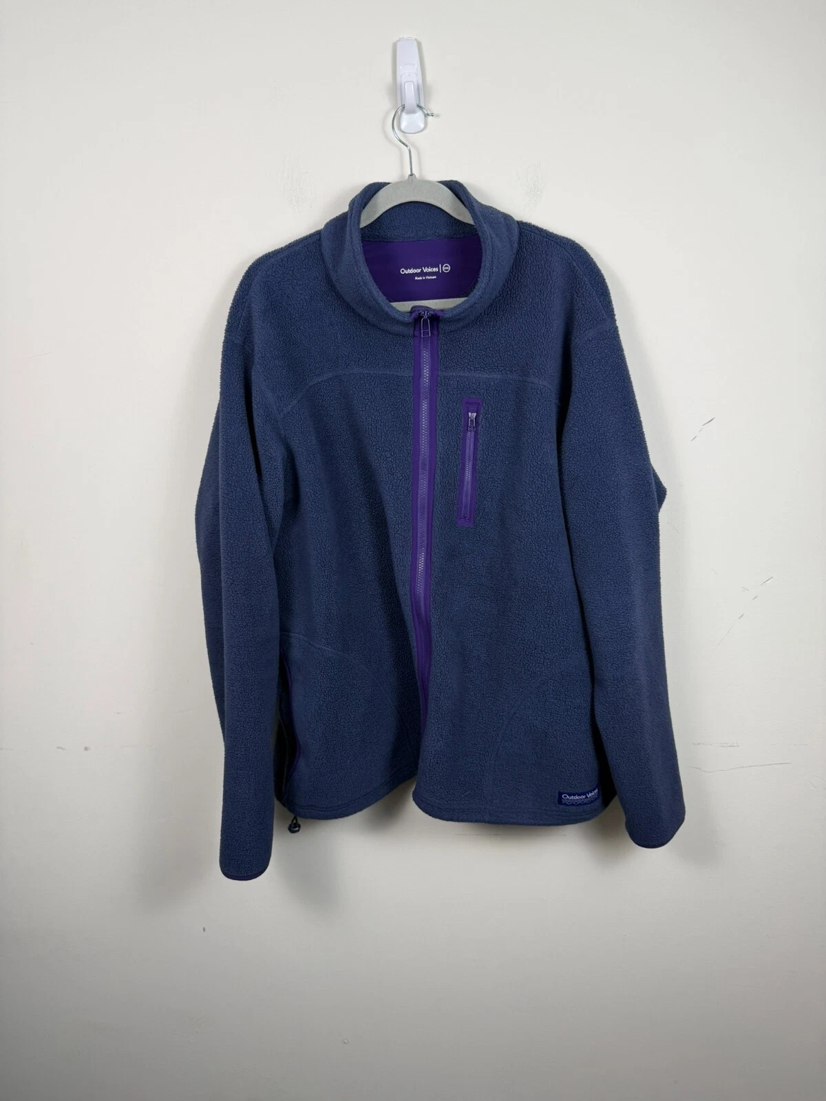 Outdoor Voices PrimoFleece Full Zip Jacket - XXXL Blue (unisex)