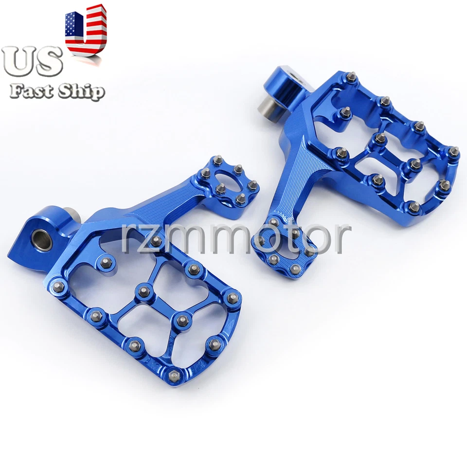 Para Yamaha WR250X 08-11 YZ85 98 99 00-17 CNC Pivote Suciedad Pies Reposapiés Azul Foto 2 de 4