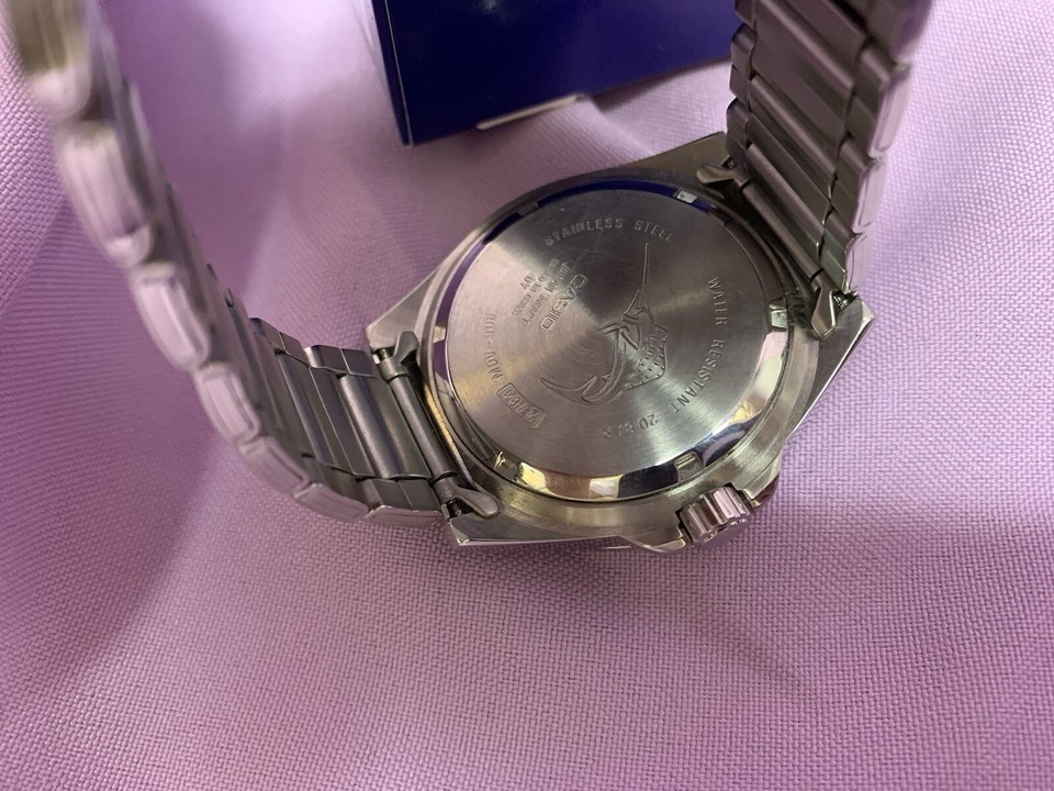 Brand New CASIO DIVER MARLIN, Pepsi Bezel, Black Dial Mens Watch! Ships