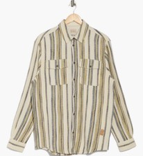 NUEVA camisa de manga larga con franjas degradadas de tejido de cesta Scotch & Soda a 100 $