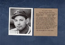 #92 TED LYONS, White Sox & HOF ~ 1947 Bowman HRT/RES | pre-EPSCC promo card