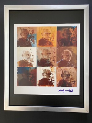ANDY WARHOL + SIGNED 1984  PRINT MOUNTED & FRAMED + BUY IT NOW!