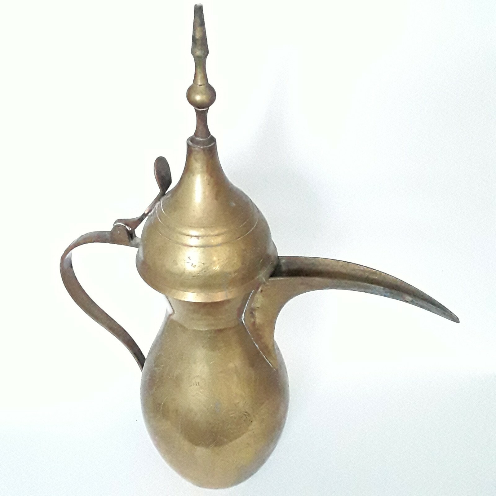 Lovely Antique 19th Century Indian Brass Decorative Water Jug With Lid