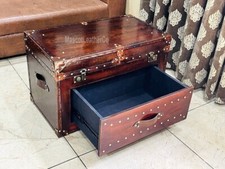 Antique leather trunk home decor