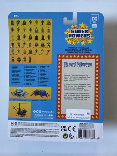 Modellino McFarlane Toys DC Direct Super Powers Black Manta 4,5" - come nuovo su cartoncino - Foto 2 di 5