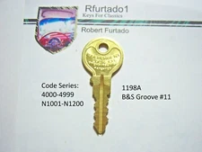 Key Blank for Vintage 1934 Lafayette Nash Chevorlet Graham B&S Groove#11 (1198A)