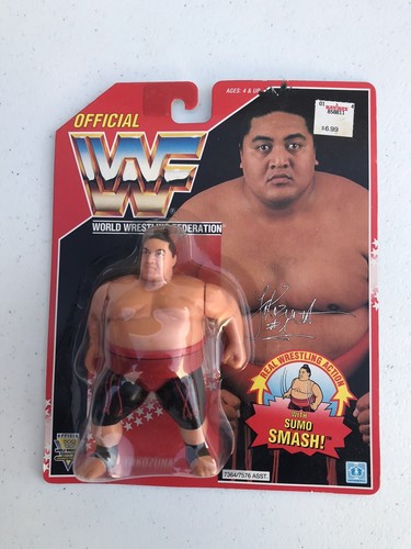 Vintage WWF Hasbro 1993 Series 8 Red Card Yokozuna...