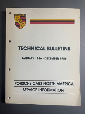 1/87 to 12/87 Porsche Technical Bulletins Catalog, PCNA - Awesome L@@K