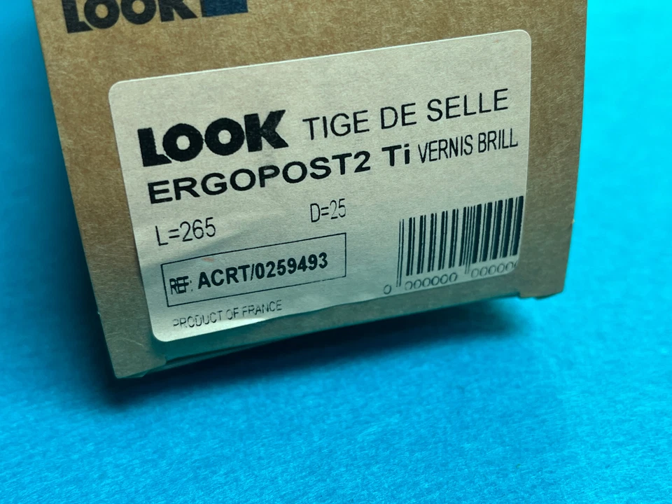 Seatpost reggisella carbon 25 mm LOOK Ergopost 2 Ti 265mm New In Box LUCIDO - Immagine 4 di 4