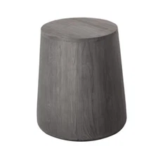 18 Ebony Solid Wood Round End Table