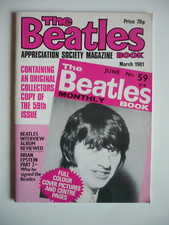 The Beatles Monthly Magazine No. 59 June 1968 / March 1981 Fan Club Book EXC++