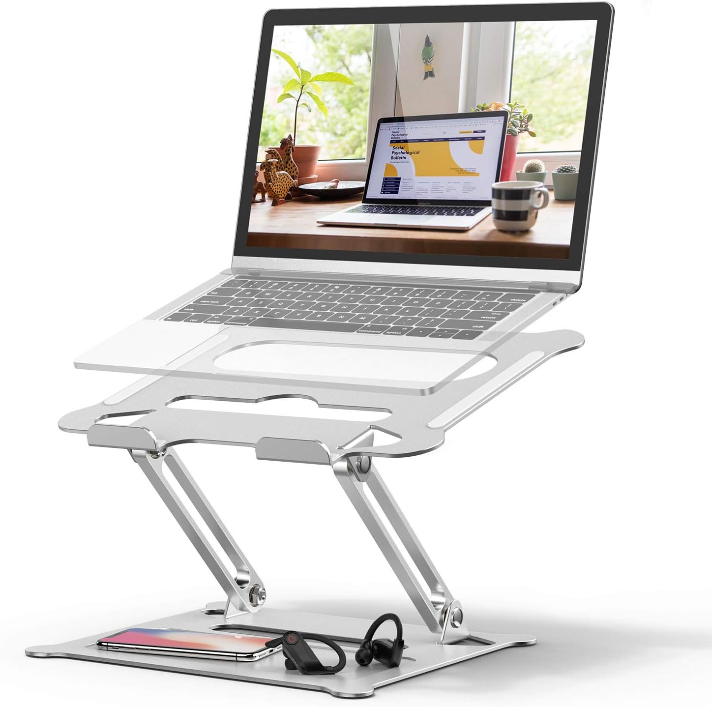 Adjustable Ergonomic Laptop Stand Riser for Optimal Height and Comfort-image
