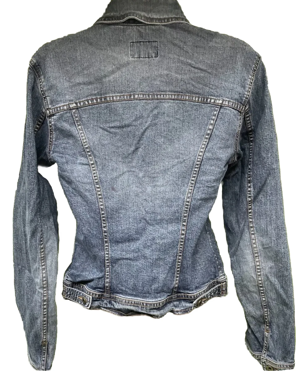 Tapered denim jacket cheap