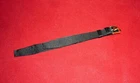 Acier 11 mm Black Satin Wrapped Watch Strap 11mm Lug Open Ended Gold Buckle
