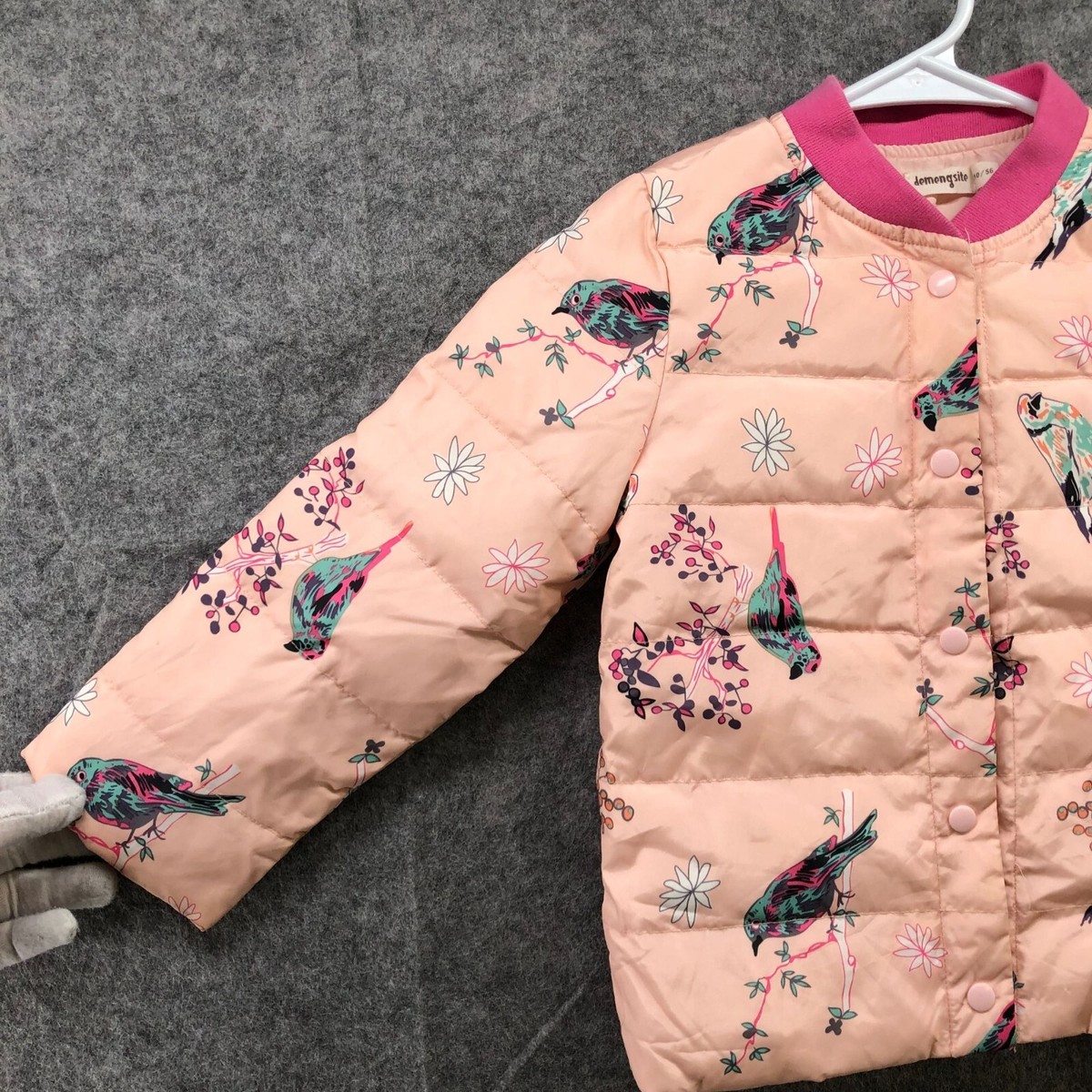 Demengsite Chinese Brand Girls 5T 110/56 Pink Down Jacket